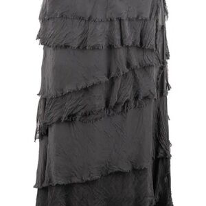COPY - Gigi western tiered skirt. Made in Italy. Pinto ranch staple . black
